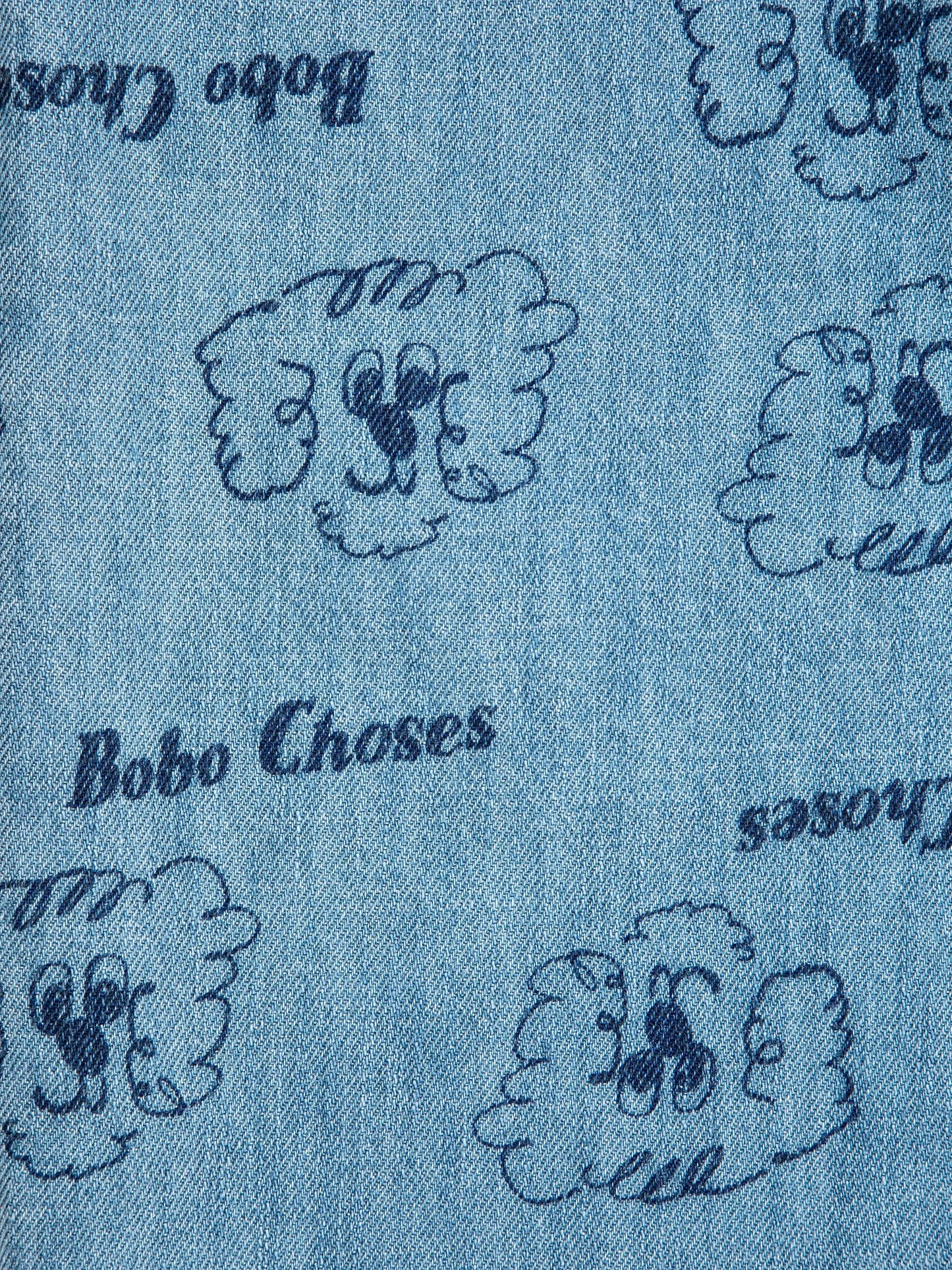 Spodnie Pickles The Dog all over light denim pants Bobo Choses BEBE Concept