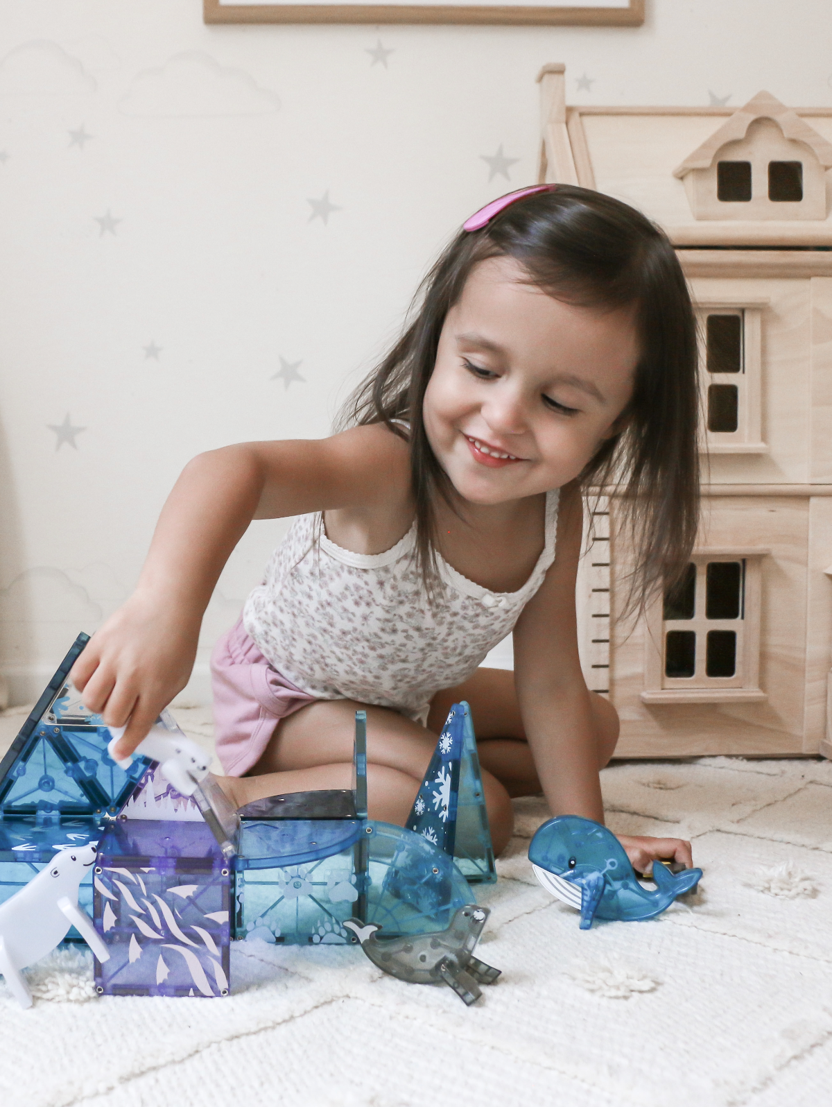 Klocki magnetyczne Arctic Animals 25 el. Magna-Tiles BÉBÉ Concept