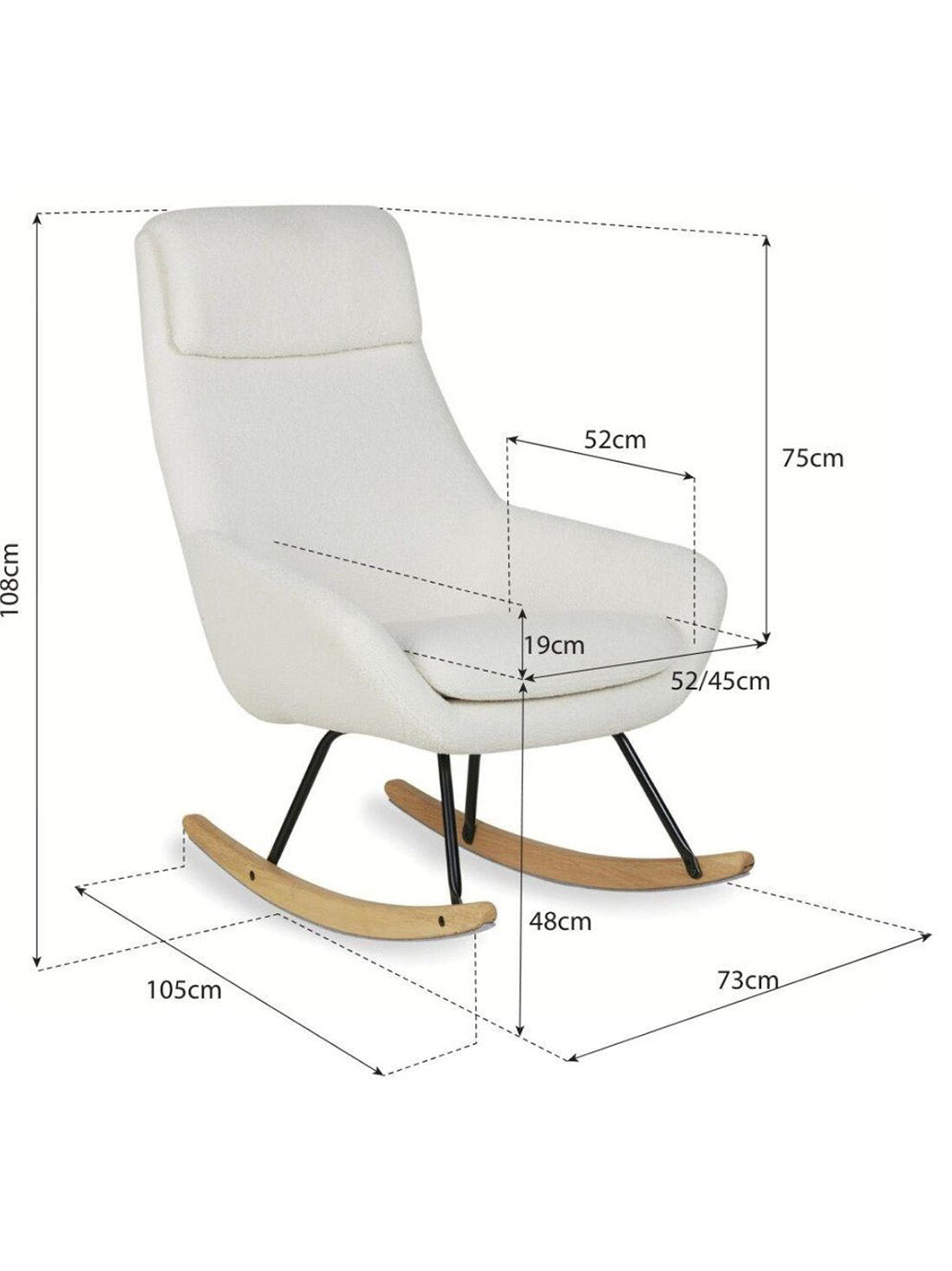 Fotel bujany Nordic Quax BÉBÉ Concept