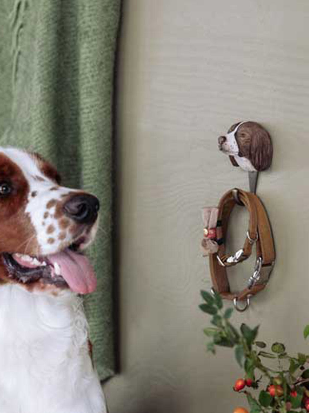 Drewniany haczyk Springer Spaniel Wildlife Garden BÉBÉ Concept