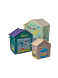 Zestaw 3 koszy na zabawki Raffia Storage House RICE BÉBÉ Concept