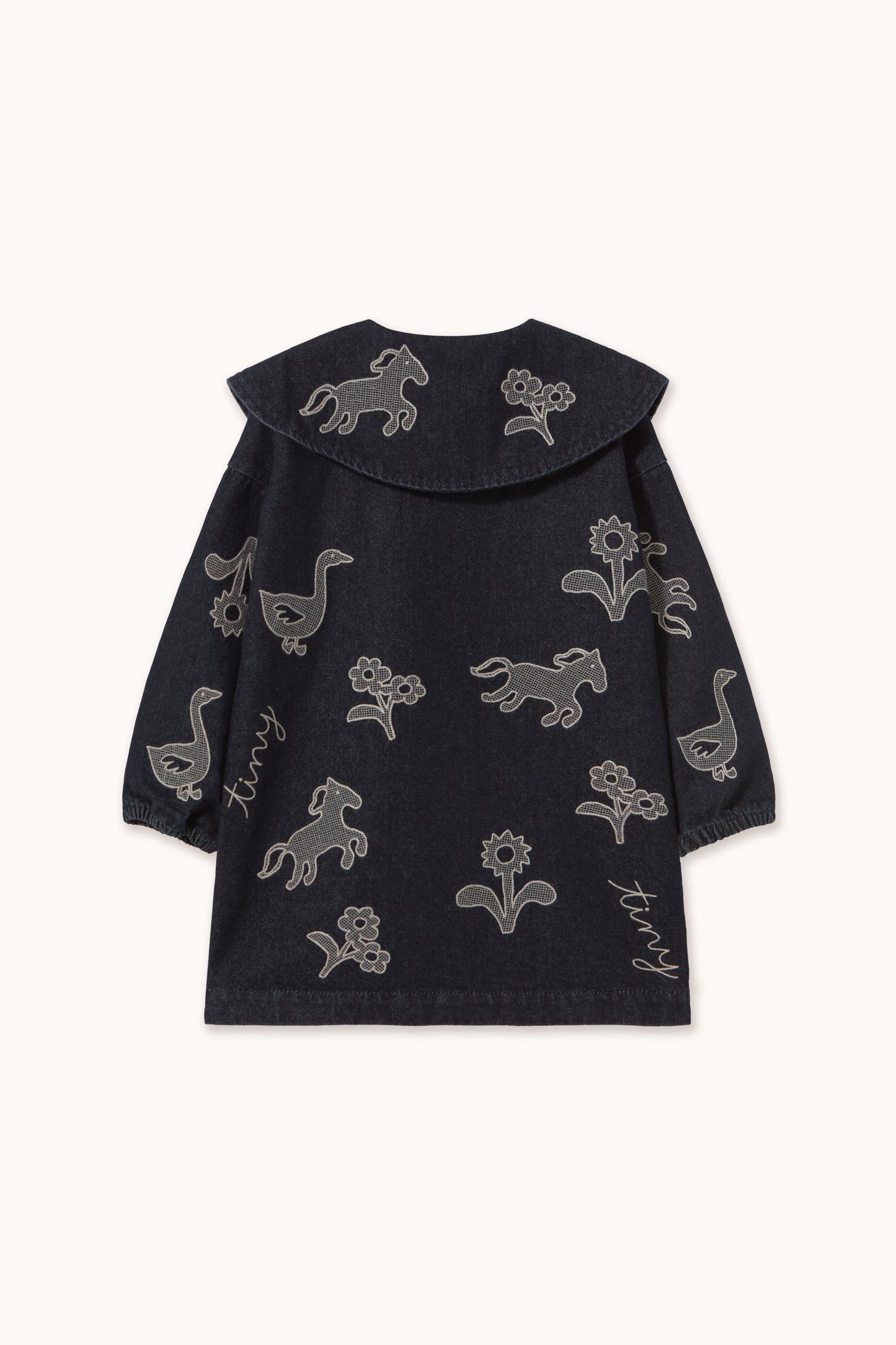 Horses & Flowers Denim Dress