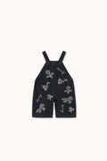 Horses & Flowers Dungaree Baby DENIM DARK WASH