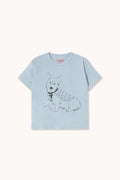 Tiny Corgi Graphic Tee WASHED BLUE