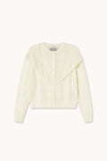 Woman Check Scarf Neck Lara Cardigan LIGHT CREAM
