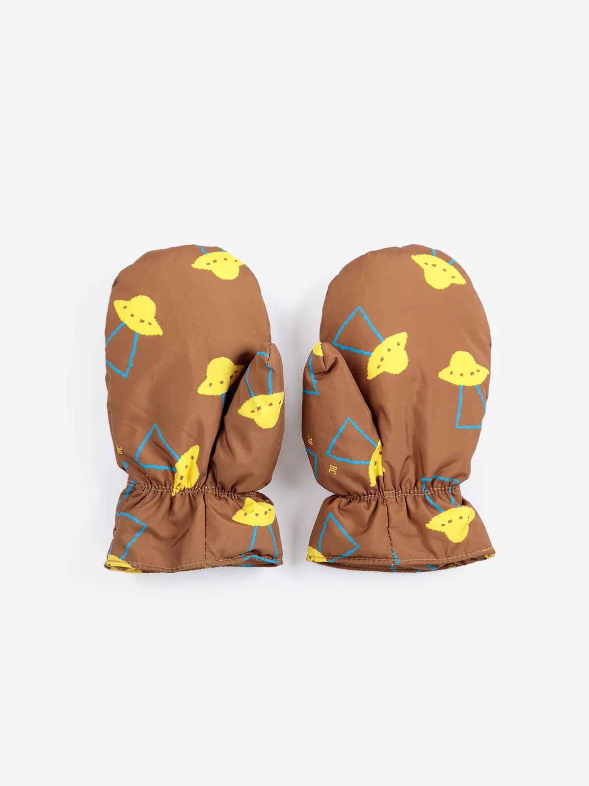 Rękawiczki Pixel Abduction all over mittens - Bobo Choses - kolor Brown