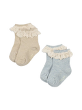 2 Pack Glitter Frill Socks Konges Slojd BEBE Concept