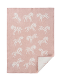 Kocyk dziecięcy z wełny jagnięcej Pony PONY DUSTY PINK