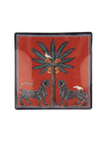 Szklany talerzyk mydelniczka Mosaico Red RED