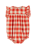 Embroidery Baby Romper VICHY ROUGE