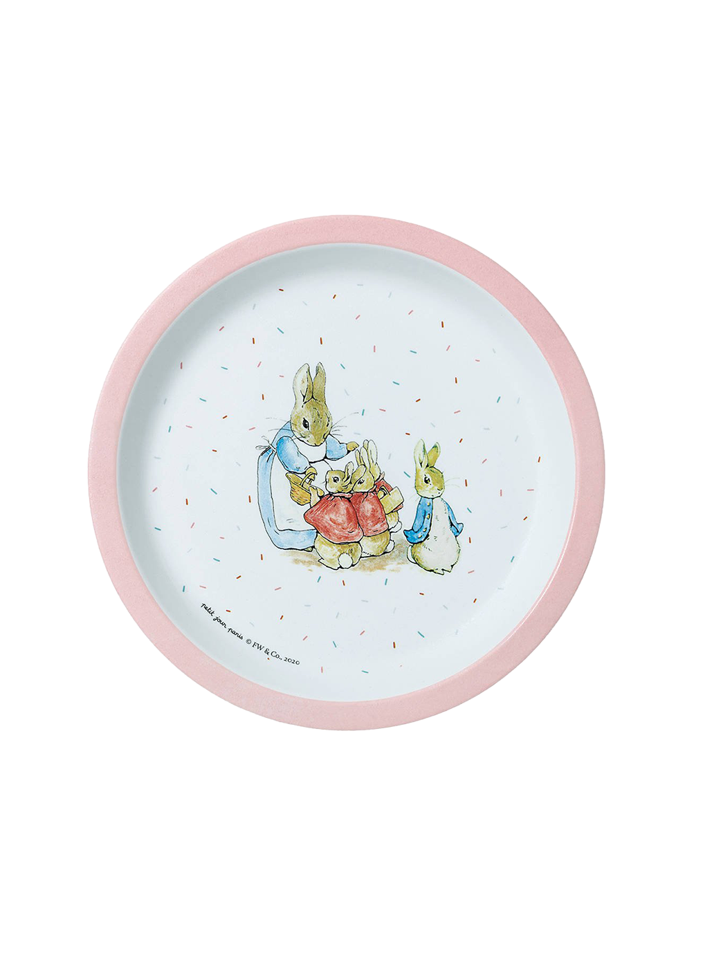 Mały talerz dziecięcy z melaminy Peter Rabbit