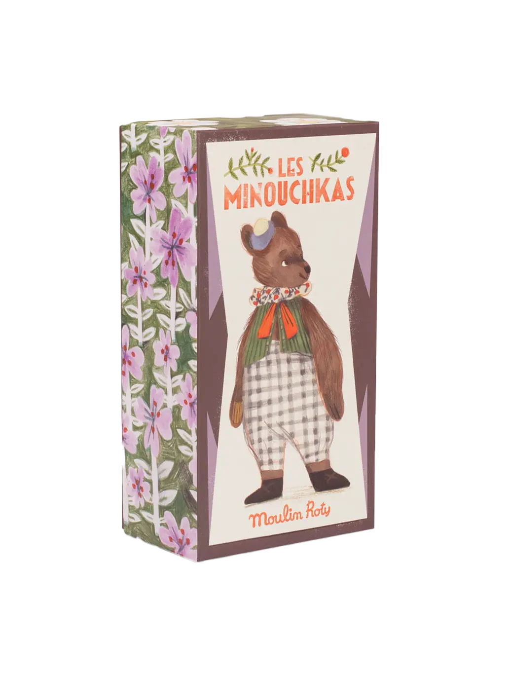 Przytulanka retro w ozdobnym pudełku Les Minouchkas Moulin Roty BEBE Concept