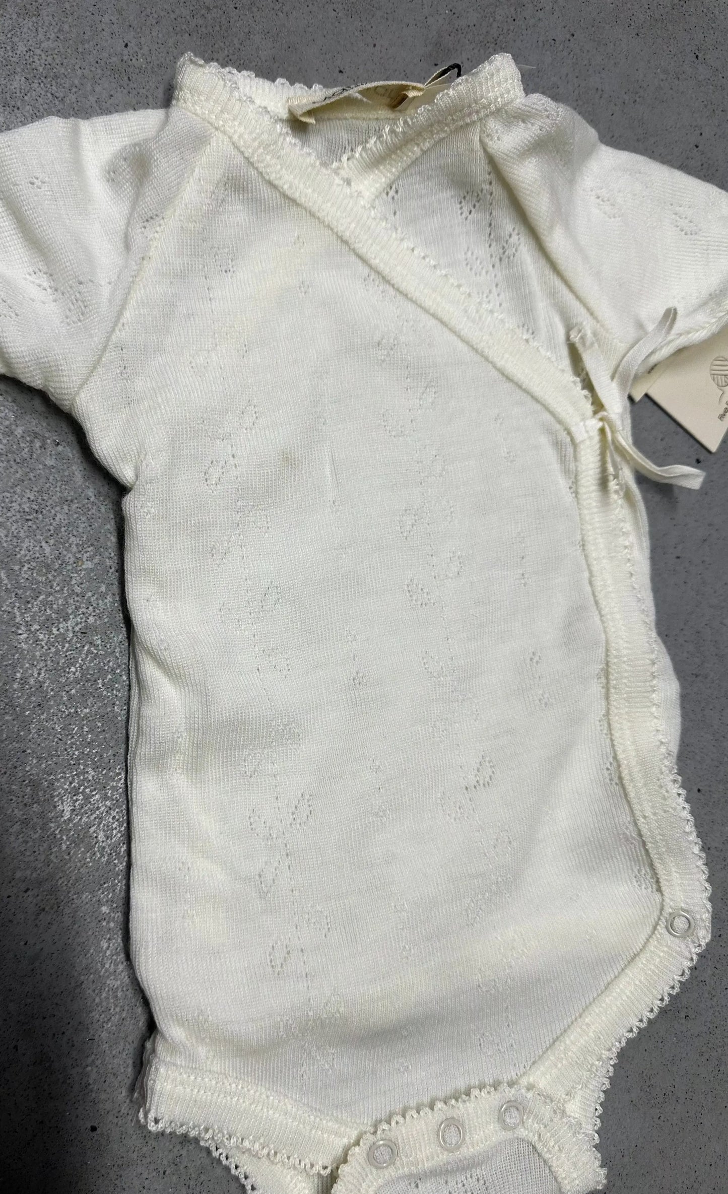 OUTLET Body kopertowe z wełny merino Belita Pointelle | rozm. 50 cm bébé concept BÉBÉ Concept