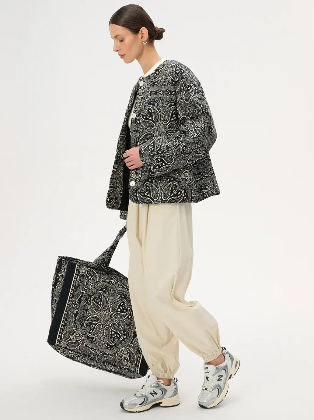 Duża torba shopper Capri Black LEBRAND BEBE Concept