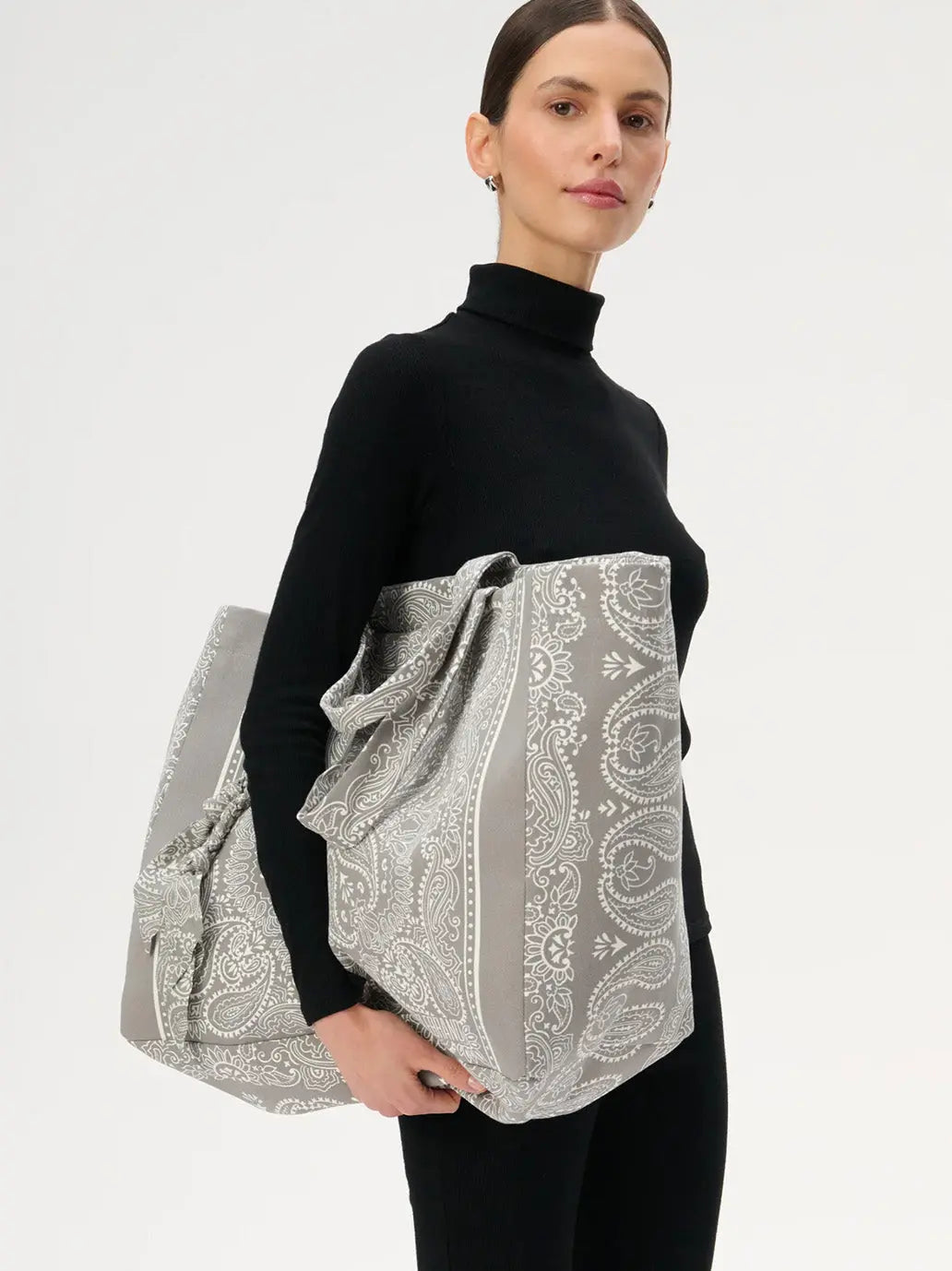 Duża torba shopper Capri Grey LEBRAND BEBE Concept