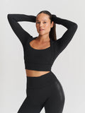 Softsculpt Bolero Long Sleeve Top BLACK