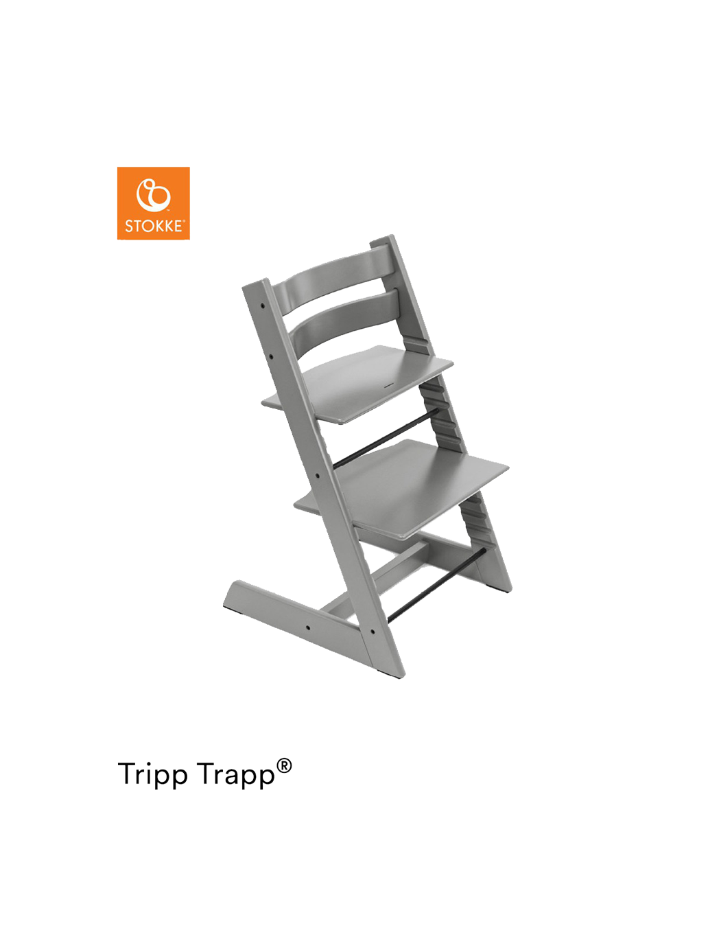 krzesło rosnące z dzieckiem Tripp Trapp STORM GREY – BEBE Concept