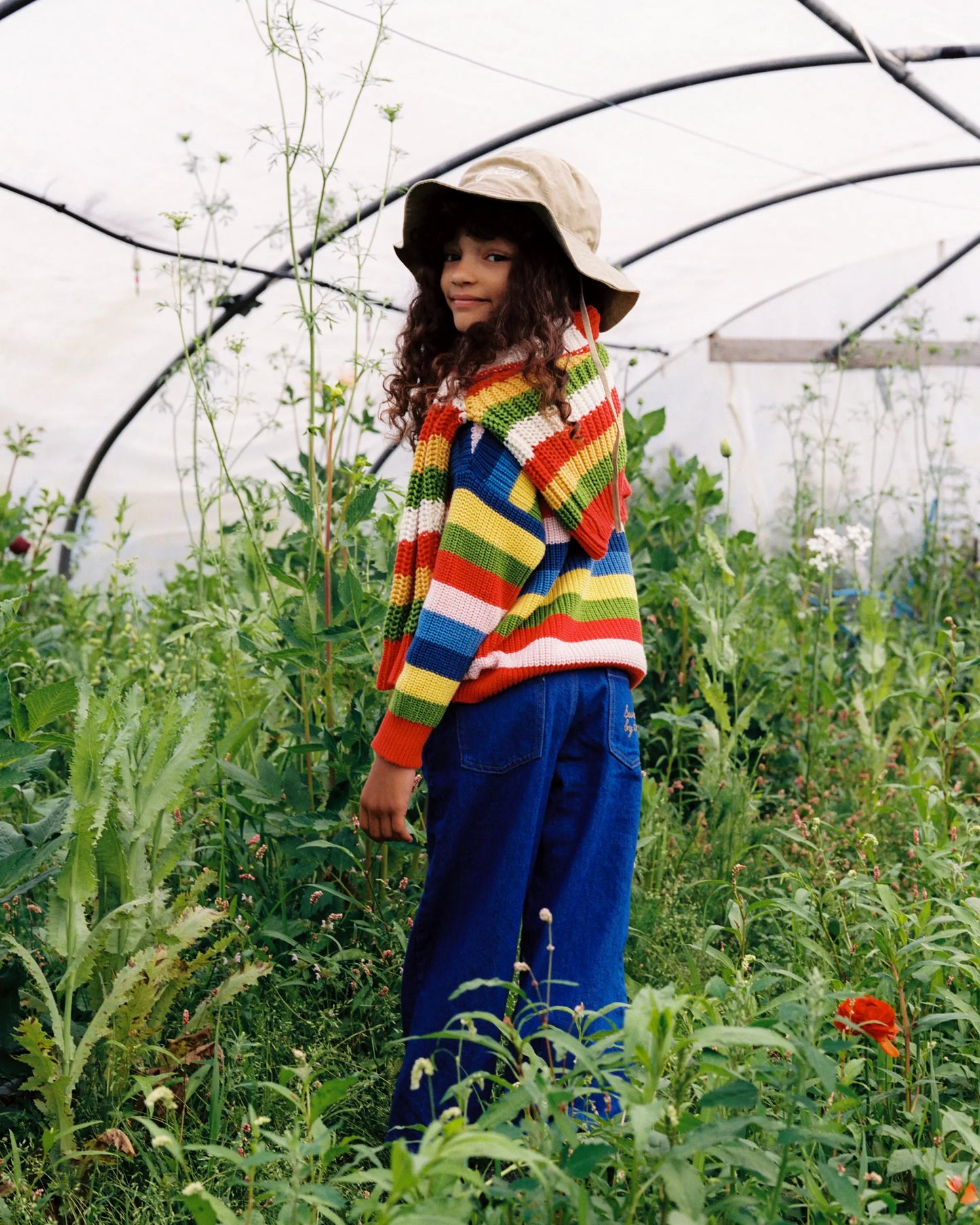 Lantana Jumper Tulip Red Knit Stripes The New Society BEBE Concept