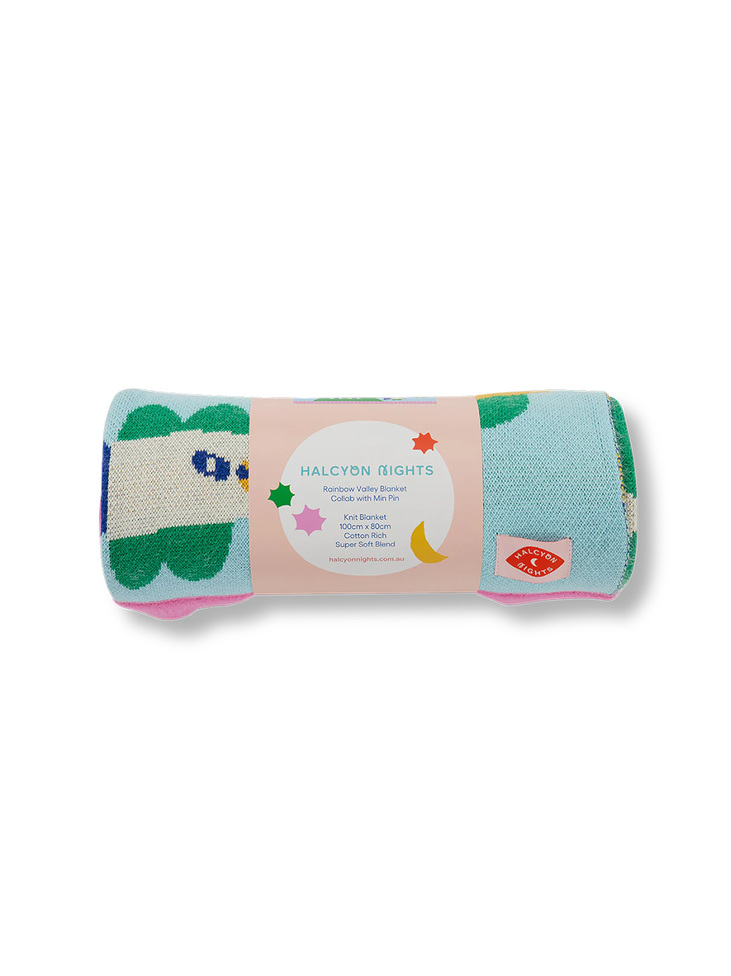 Miękki kocyk z kolorowym wzorem Halcyon Nights BÉBÉ Concept