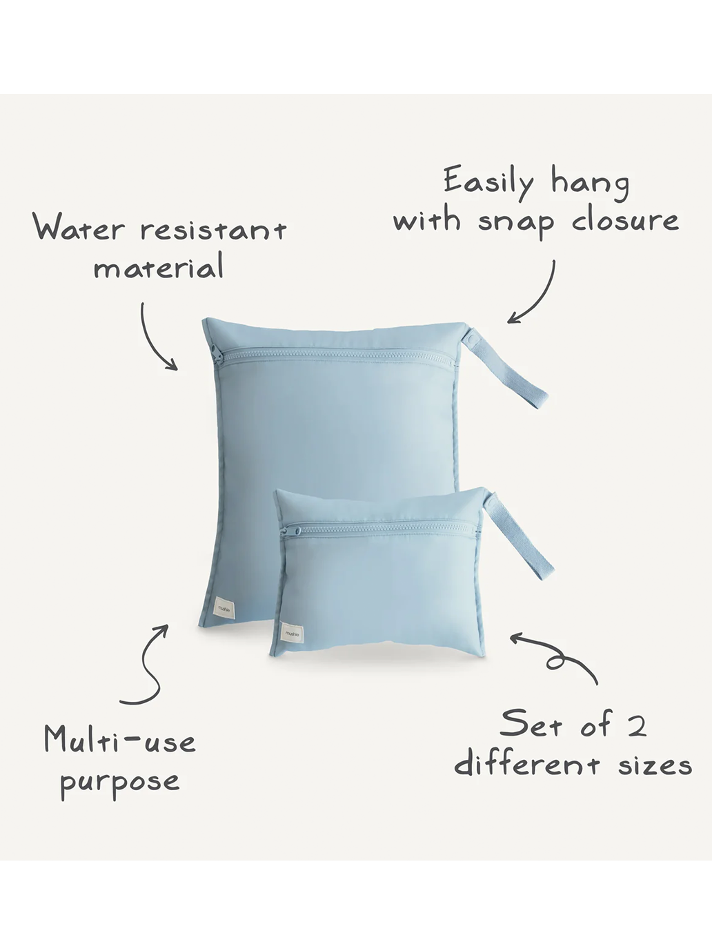 Zestaw wodoodpornych torebek Mushie BÉBÉ Concept