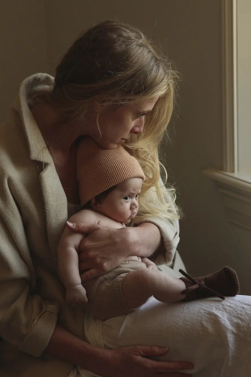 Czapka niemowlęca merino Beanie Newborn 0+ Hvid BÉBÉ Concept