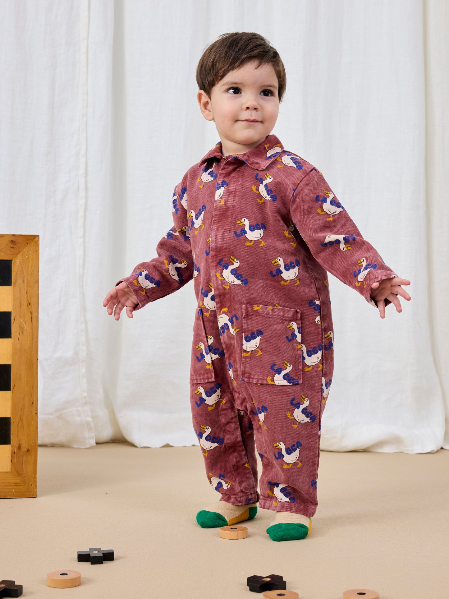 La Oca all over woven overall Baby Bobo Choses BÉBÉ Concept