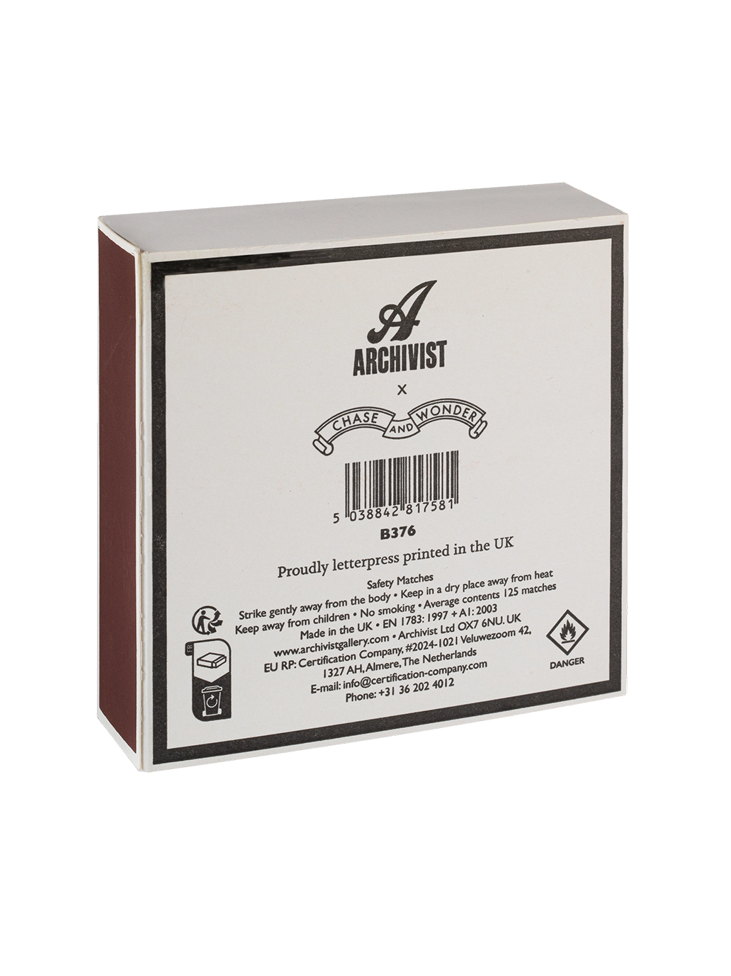 Luxury matches in a decorative square box