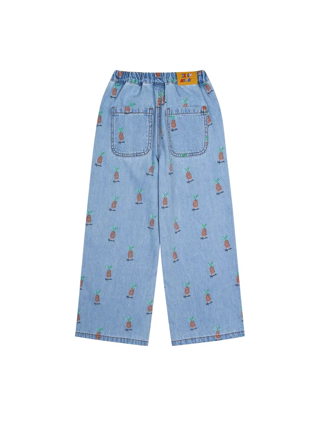 Pineapple Light Denim Pants Jelly Mallow BEBE Concept