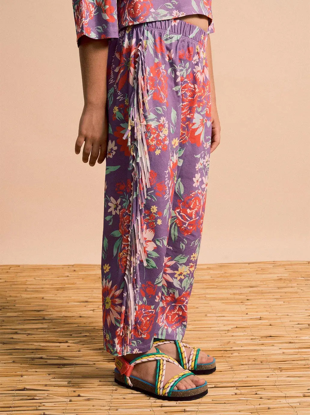 Beverly Floral Fringe Pants Maison Mangostan BEBE Concept