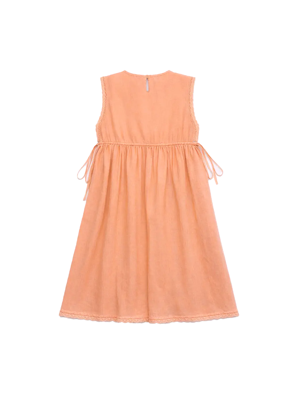 Birds Embroidered Dress Orange Maison Mangostan BEBE Concept