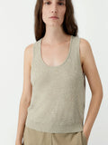 Linen & Cotton Flecked Tank Top Cordera BEBE Concept