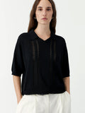 Lace Polo BLACK