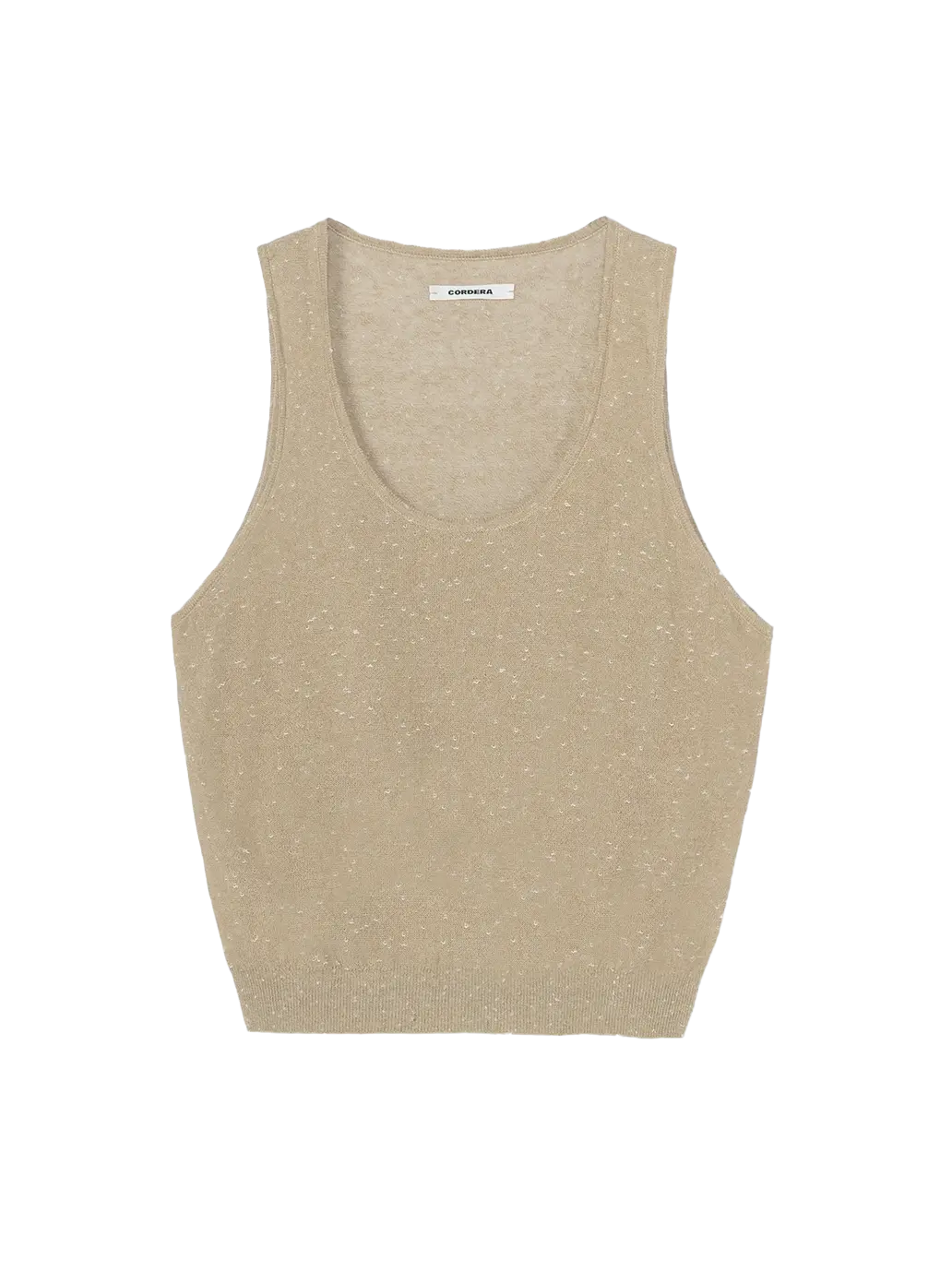 Linen & Cotton Flecked Tank Top Cordera BEBE Concept
