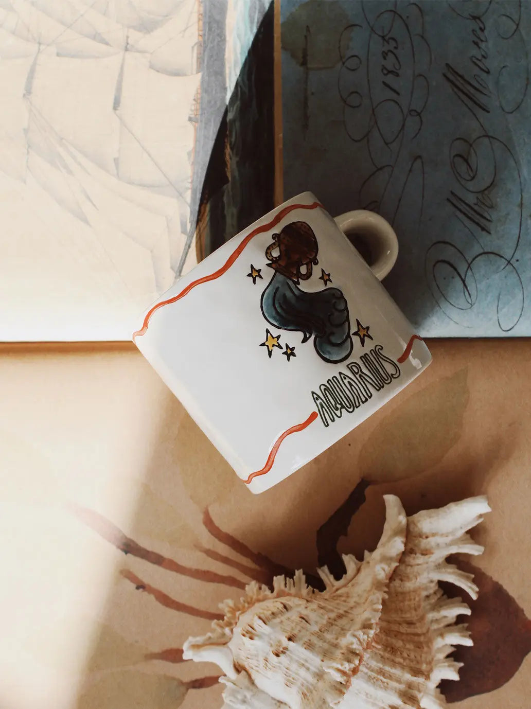 Ceramiczny kubek Zodiac Aquarius Anna + Nina BEBE Concept
