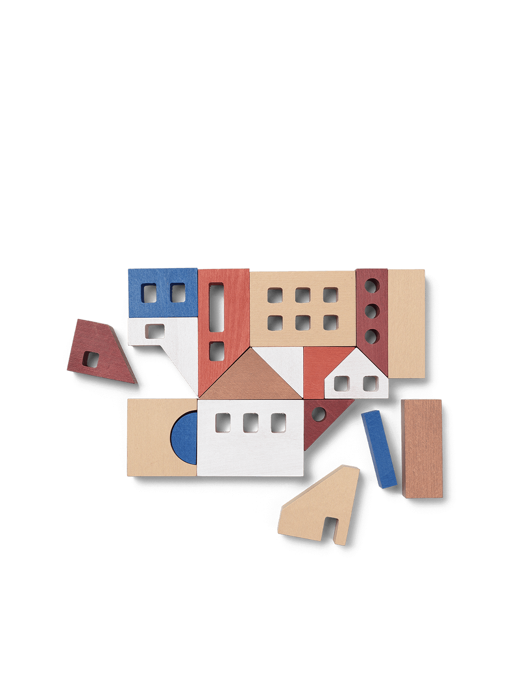 drewniane klocki Little Architect Blocks Ferm Living BÉBÉ Concept