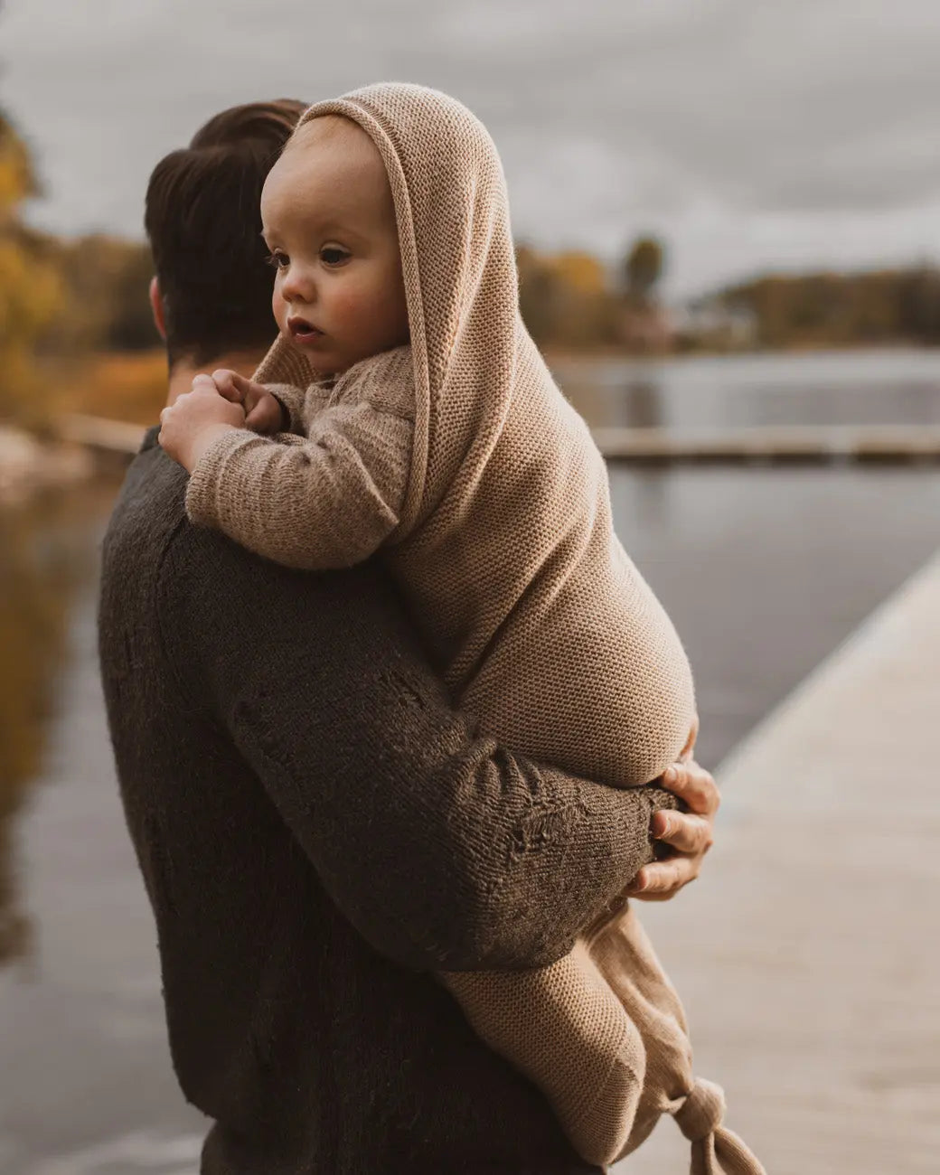 Kokon niemowlęcy z wełny merino Hvid BÉBÉ Concept