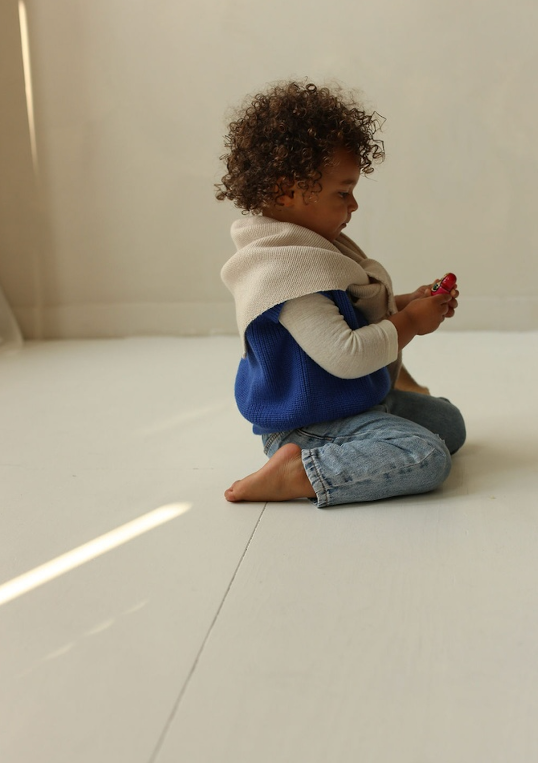 Kamizelka merino Harvey Hvid BÉBÉ Concept