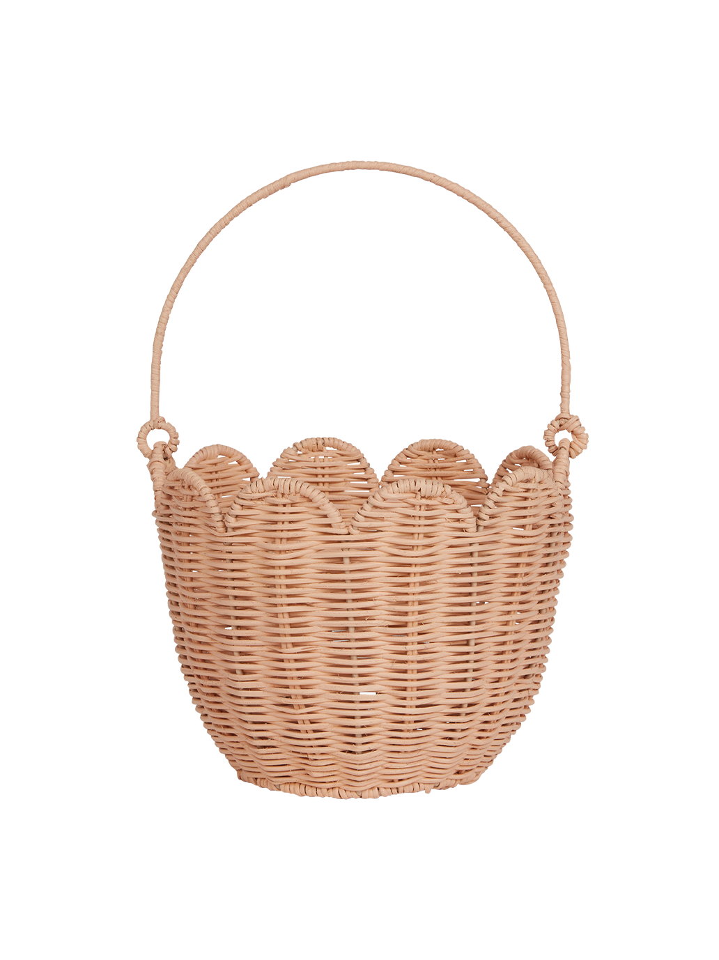 Rattan Tulip Carry Basket - Olli Ella - BEBE Concept SEASHELL PINK