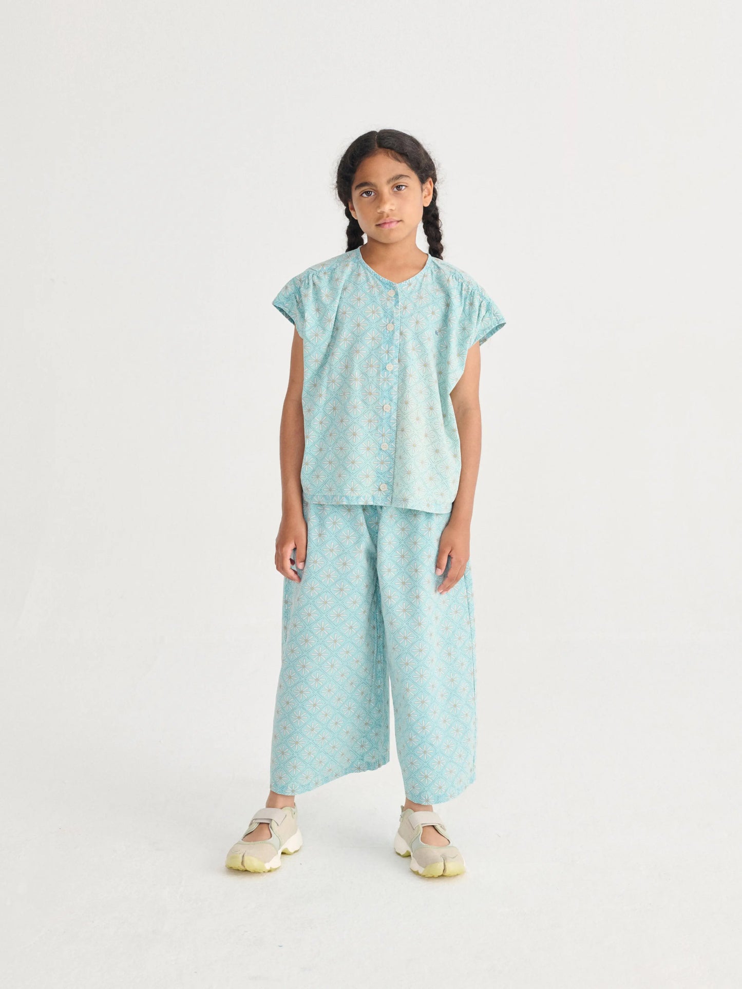 Spodnie Daisy Mosaic all over woven culotte pants Bobo Choses BEBE Concept
