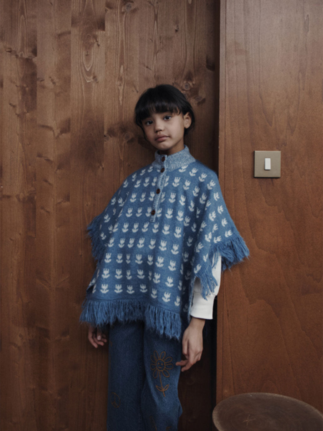 Spodnie Hippy embroidered denim pants Emile et Ida BÉBÉ Concept