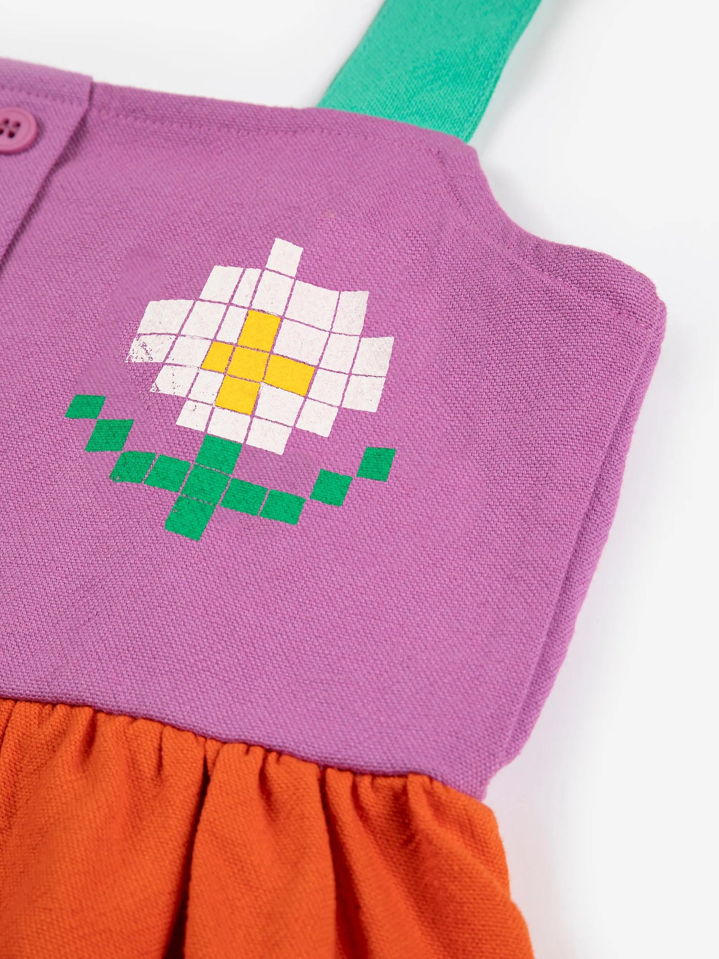 Sukienka Pixel Daisy color block woven dress Bobo Choses BEBE Concept