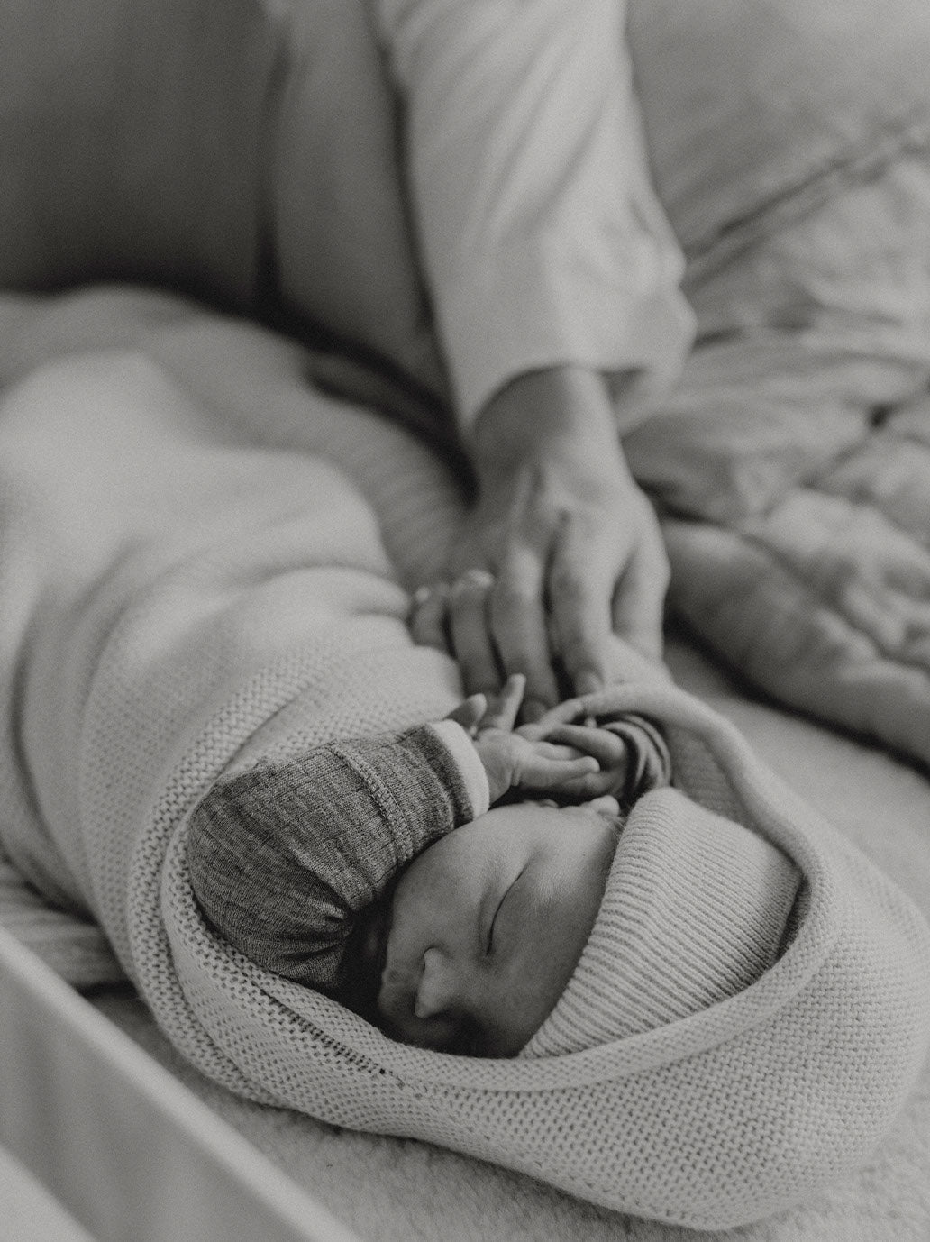 Kocyk - kokon niemowlęcy merino Hvid BÉBÉ Concept