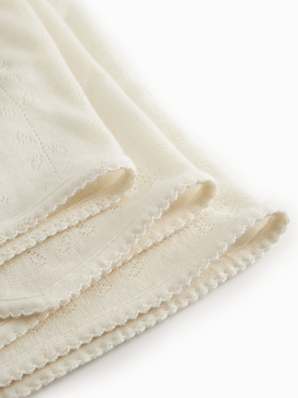 Kocyk niemowlęcy z wełny merino Alida Pointelle MarMar Copenhagen BÉBÉ Concept