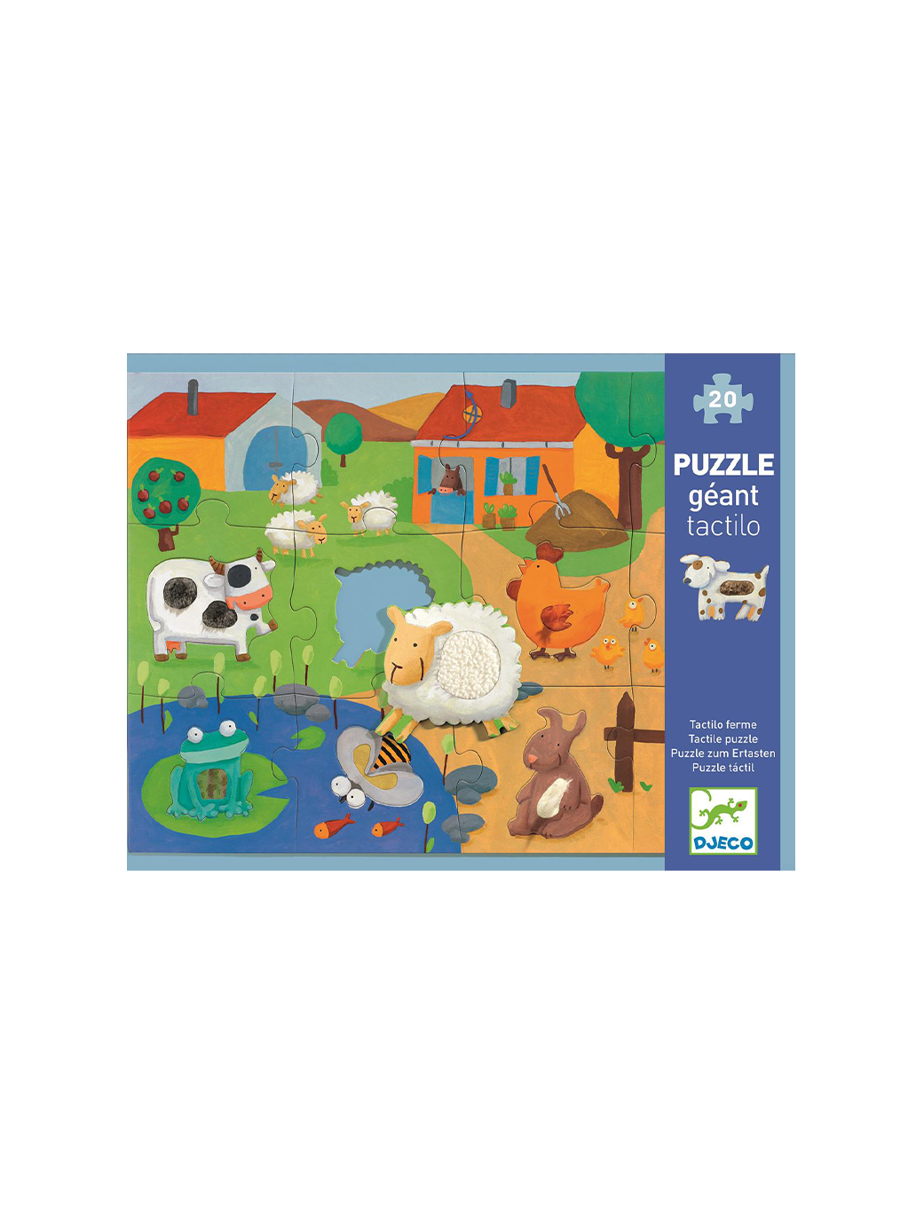 Duże puzzle sensoryczne Farma Djeco BÉBÉ Concept