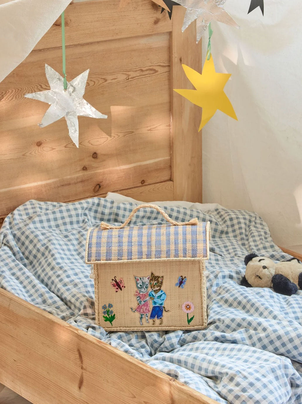 Mały kuferek Raffia Storage House RICE BÉBÉ Concept