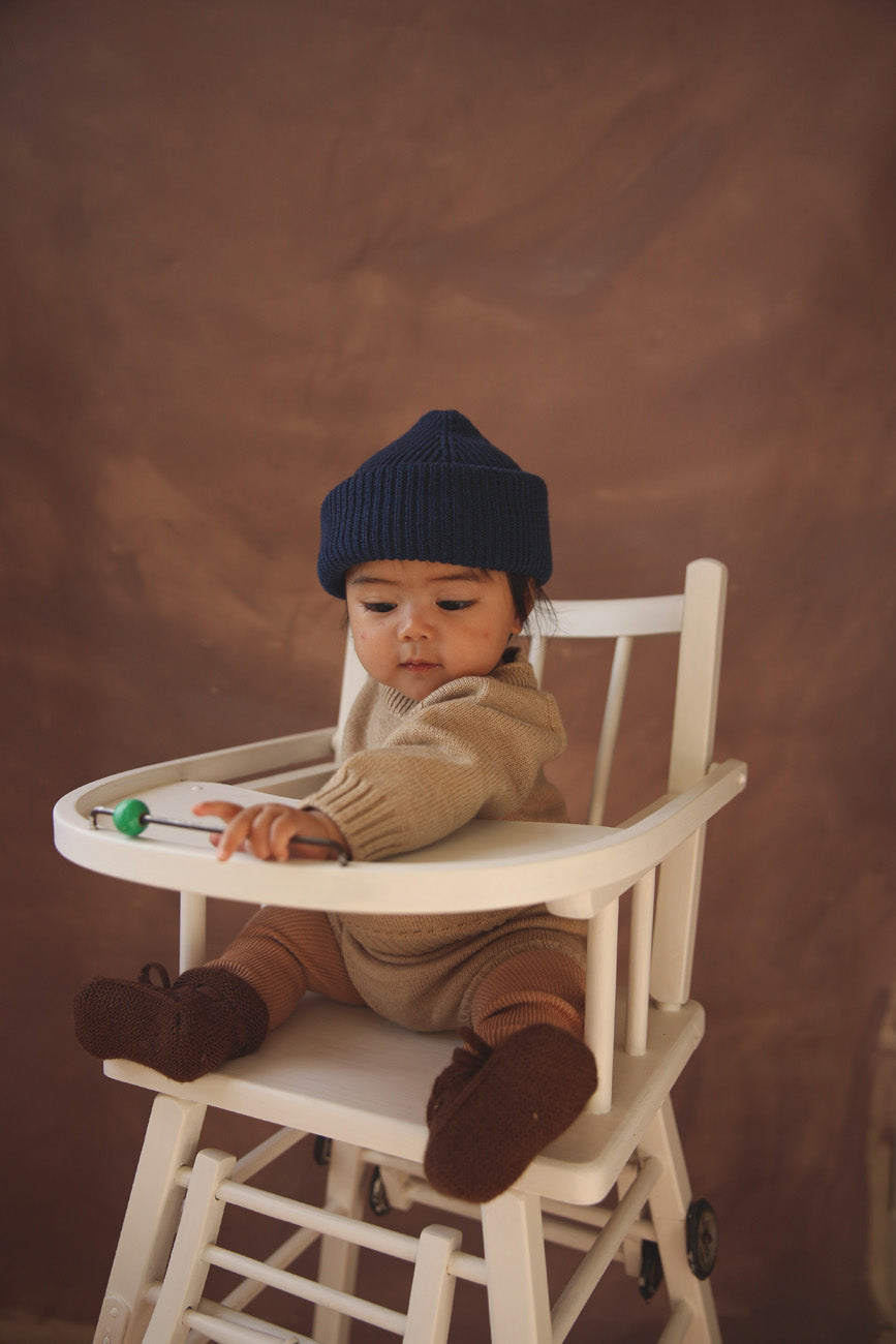 całoroczna czapka merino Fonzie Beanie Hvid BÉBÉ Concept