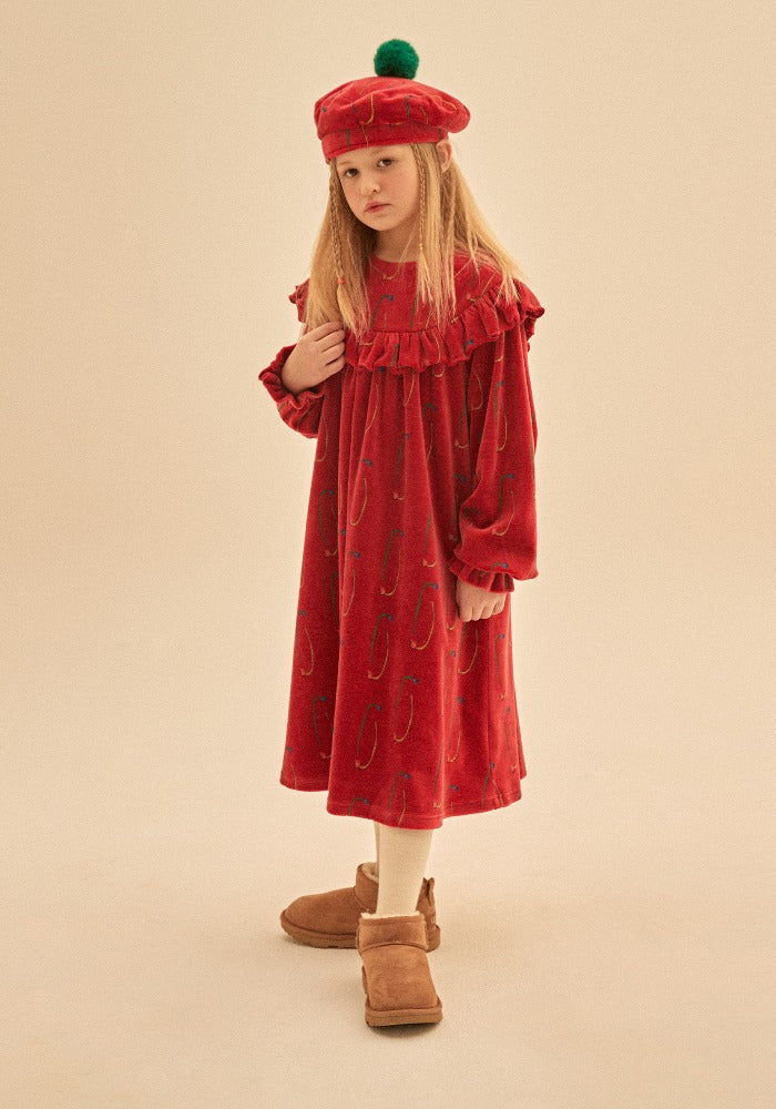 Sukienka Flower Velour rozm. 130cm / 8-9y bébé concept BÉBÉ Concept