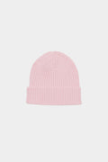 Czapka z wełny merino Rib Beanie ROSE QUARTZ