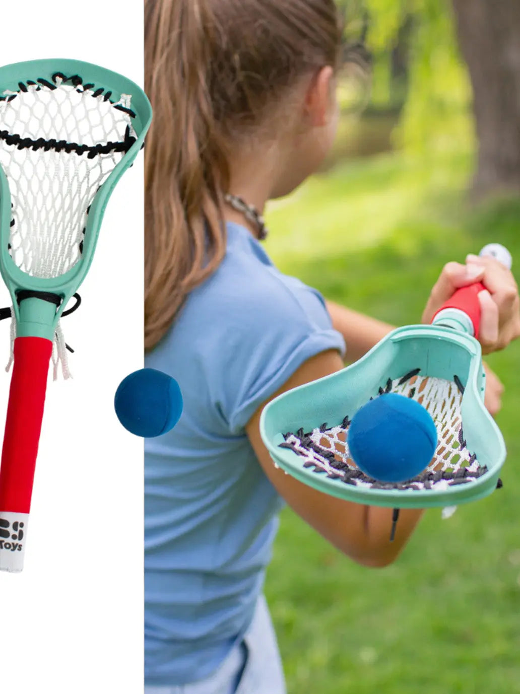 Zestaw rakietek z miękką piłką do Lacrosse BS Toys BEBE Concept