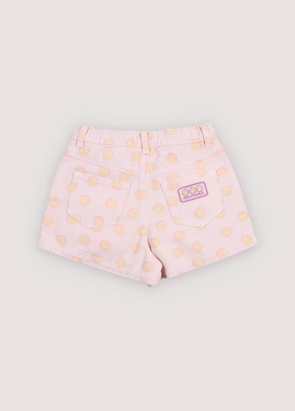 Smiley Denim Short Smiley Print The New Society BEBE Concept